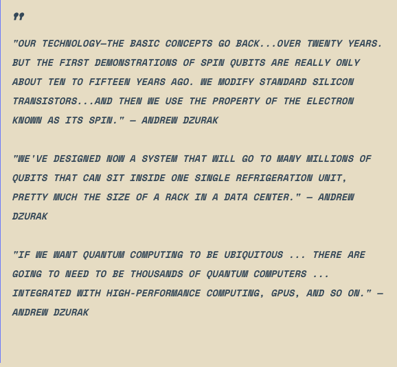 Co Founder of Diraq Speak About Build A Business Around Silicon Quantum Qubits In Podcast