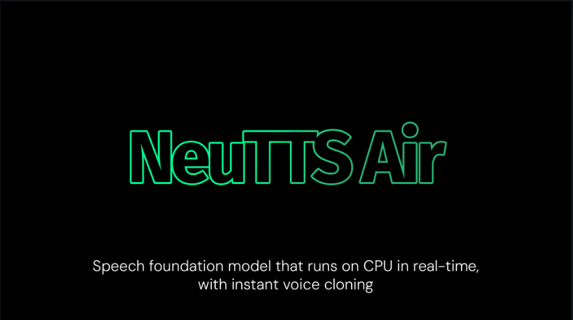 NeuTTS Air: Open-source on-device TTS speech language model