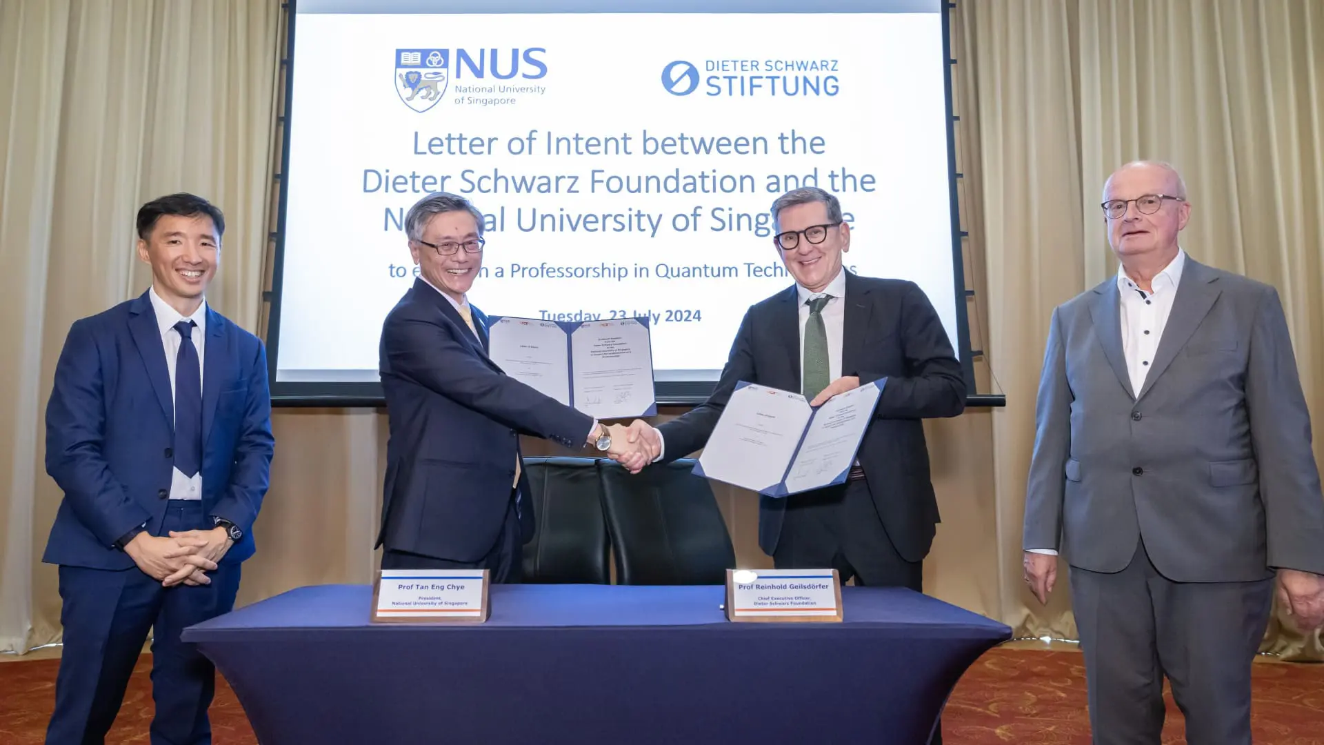 Dieter Schwarz Foundation Establishes Quantum Communication & Security Professorship At National University Of Singapore (Nus)