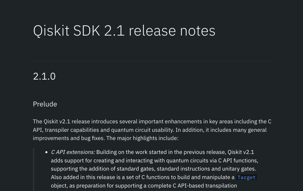 Qiskit 2.1 Boosts Performance, Updates C API, Drops Python 3.9