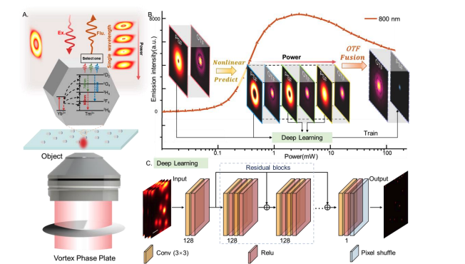 Upconversion Nanoparticles and Deep Learning Enable Simplified Super-Resolution Microscopy