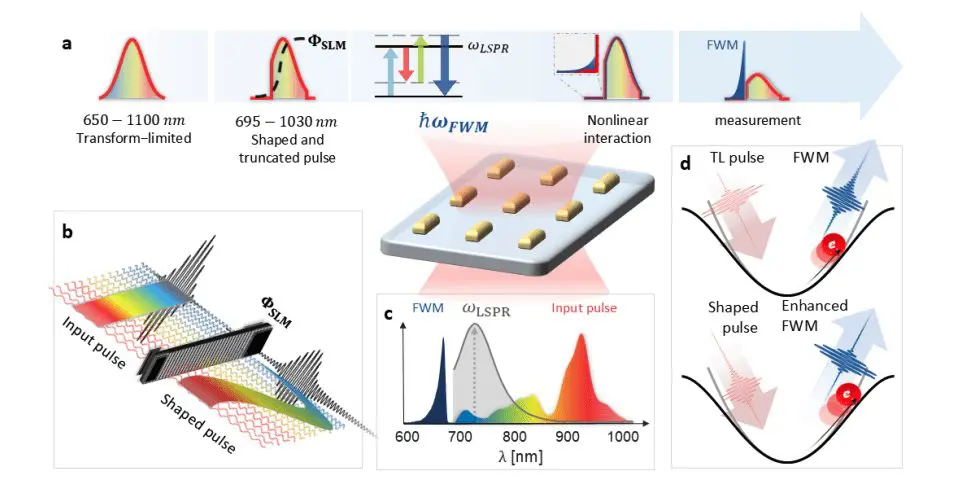 Ultrafast Pulse Shaping Enhances Nonlinear Light-Matter Interactions in Nanostructures.