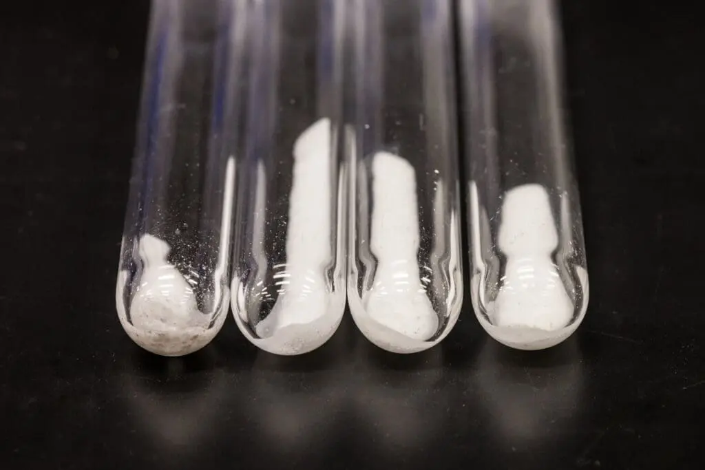 Ai &Amp; Cloud Accelerate Quantum Energy Solutions Samples of the new solid electrolyte discovered by Microsoft AI and HPC tools. Solid-state electrolytes are safer than liquid ones. Photo by Dan DeLong for Microsoft.