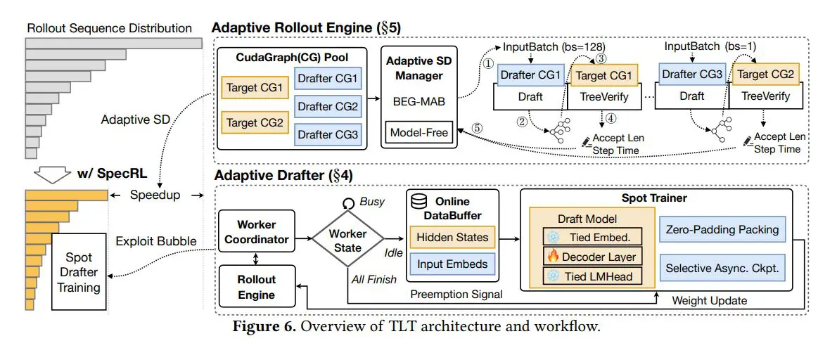 Adaptive Drafter Accelerates Reasoning RL Training, Losslessly Reducing Long-tail Response Times by 1.7x