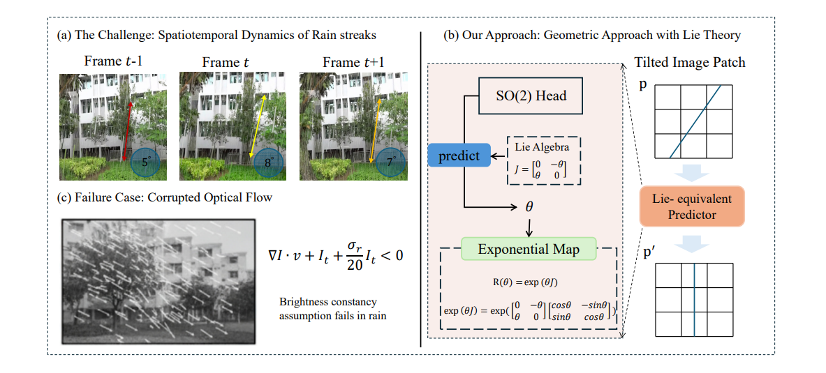 Delivr Achieves Efficient Video Deraining Via Spatiotemporal Lie Bias and Differential Geometric Transformations