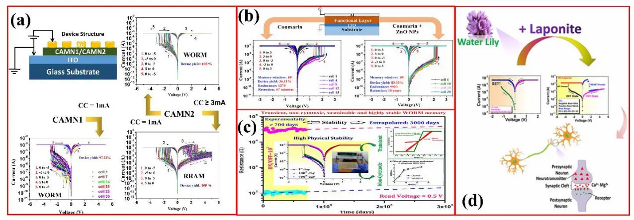 Bio-organic Materials Resistive Switching Memories Offer Low-Power, High-Density Device Integration Potential