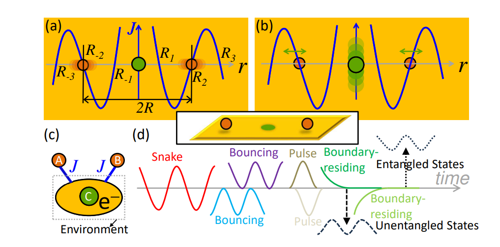 Ruderman-kittel-kasuya-yosida Exchange Navigates Entanglement with Time-Frozen Trajectories and Stabilized Boundaries