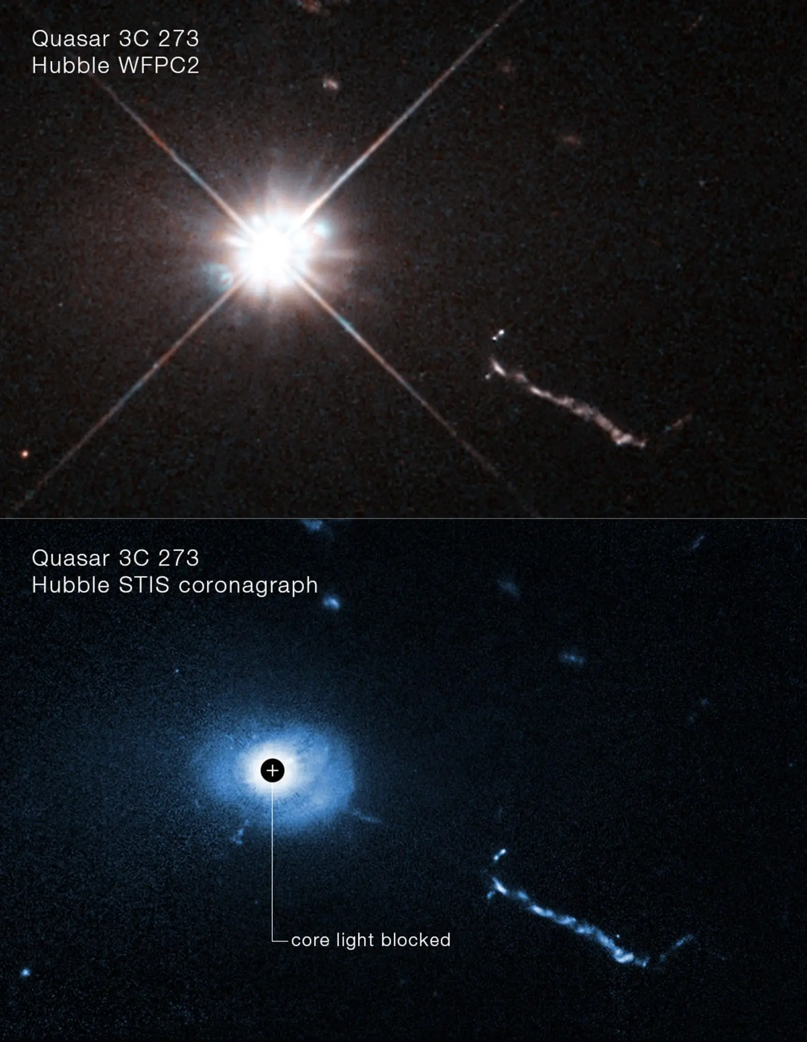 Hubble Captures Sharpest View of Quasar's Monster Black Hole