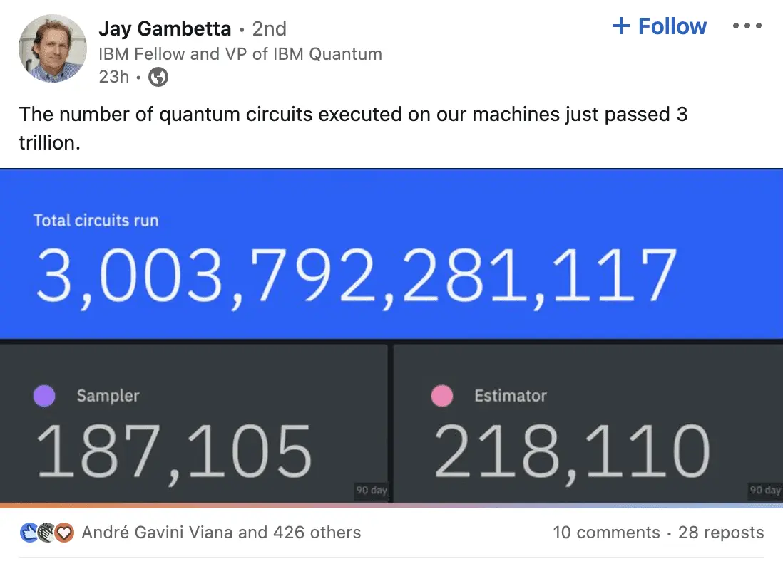 IBM Quantum Hits Milestone of 3 Trillion Circuits Run