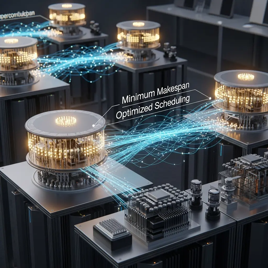 Network Operations Scheduling Enables Minimum Makespan for Distributed Quantum Computing Architectures
