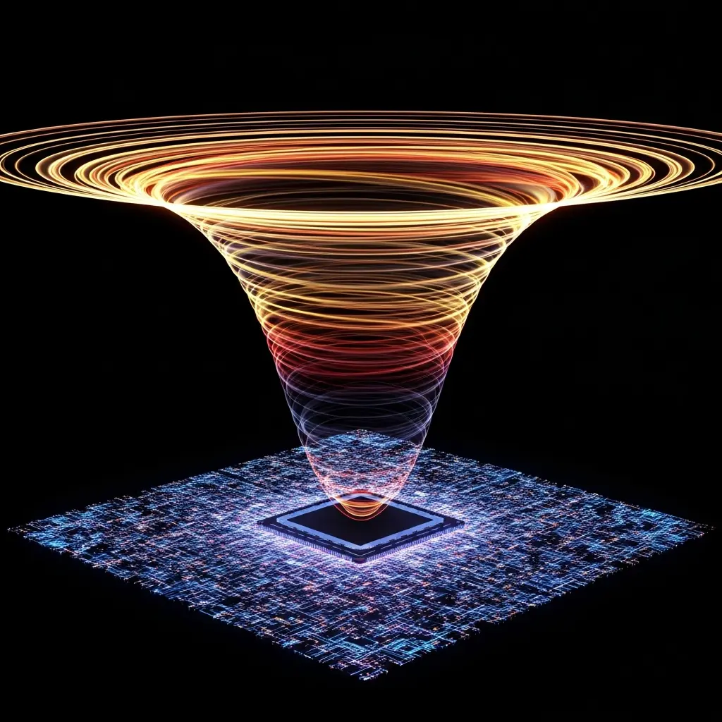 Quantum Simulation Reveals Curved Spacetime on 80 Qubits