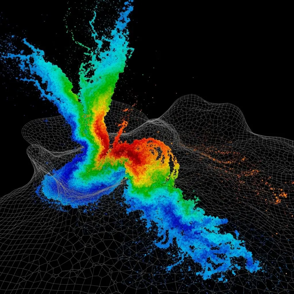 Complex Fluid Flows Simulated with New Open-Source Software on Any Grid Shape