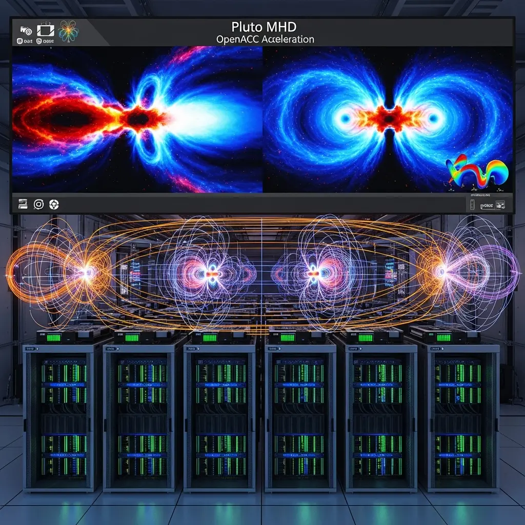 Pluto Code on GPUs Achieves Accelerated Eulerian MHD Simulations with OpenACC Programming