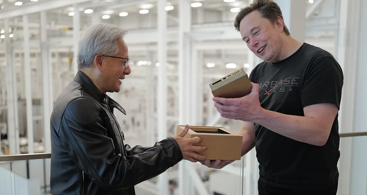 NVIDIA CEO Delivers 128GB AI Supercomputer to SpaceX for Starship Testing