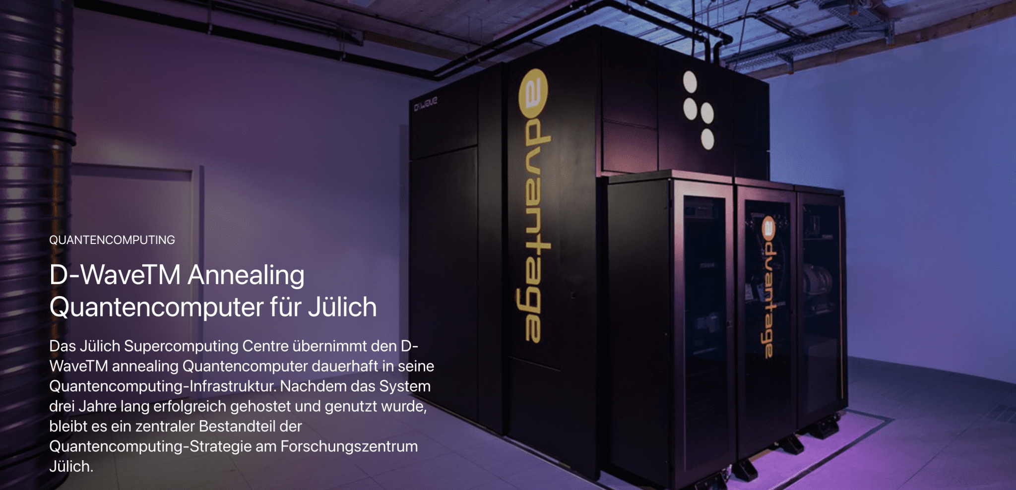 Forschungszentrum Jülich Purchases D-Wave Quantum Computer, Becoming First High-Performance Computing Center in the World to Own D-Wave's System