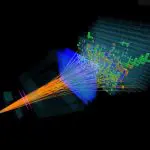 A quantum computer spotted particle paths in LHCb collisions
