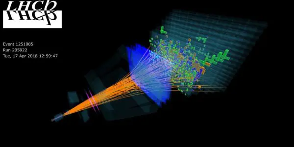 A quantum computer spotted particle paths in LHCb collisions