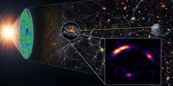 ALMA: JCMT0402− Galaxy Emits Neutrinos Without Black Hole Power