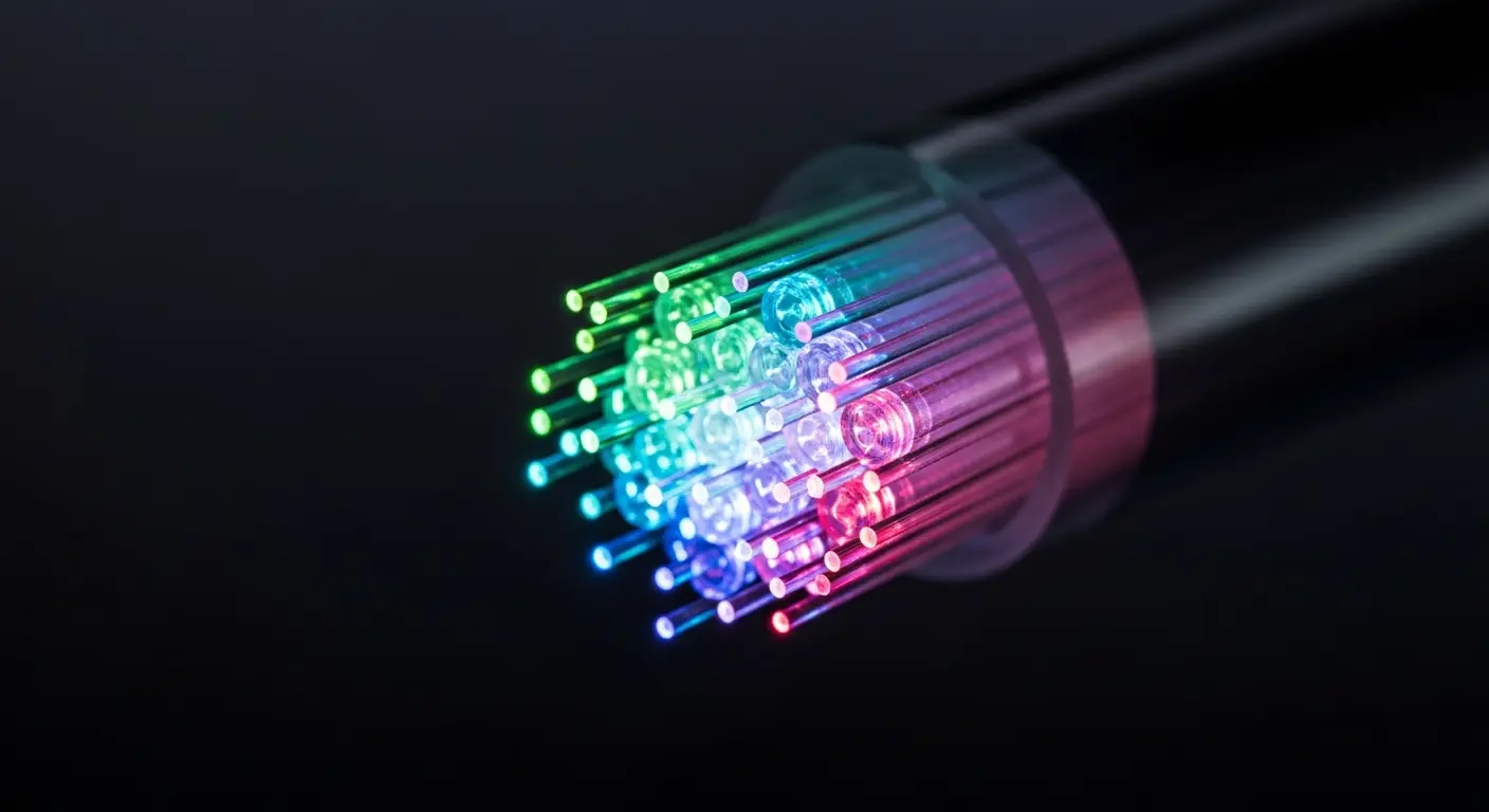 Multi-coloured fibre-optic array