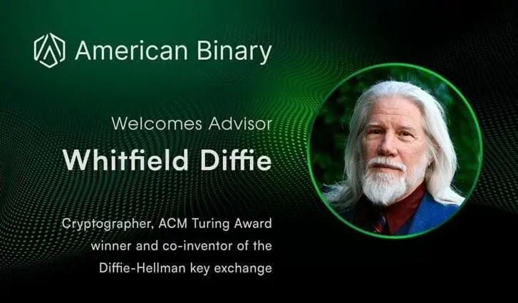 Diffie–Hellman Inventor Joins American Binary’s Advisory Board