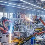 Robotic welding in an automotive plant