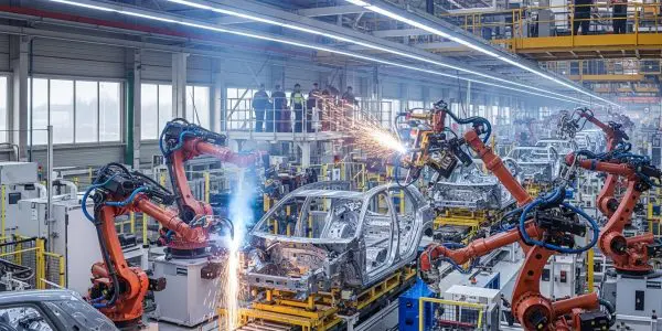 Robotic welding in an automotive plant