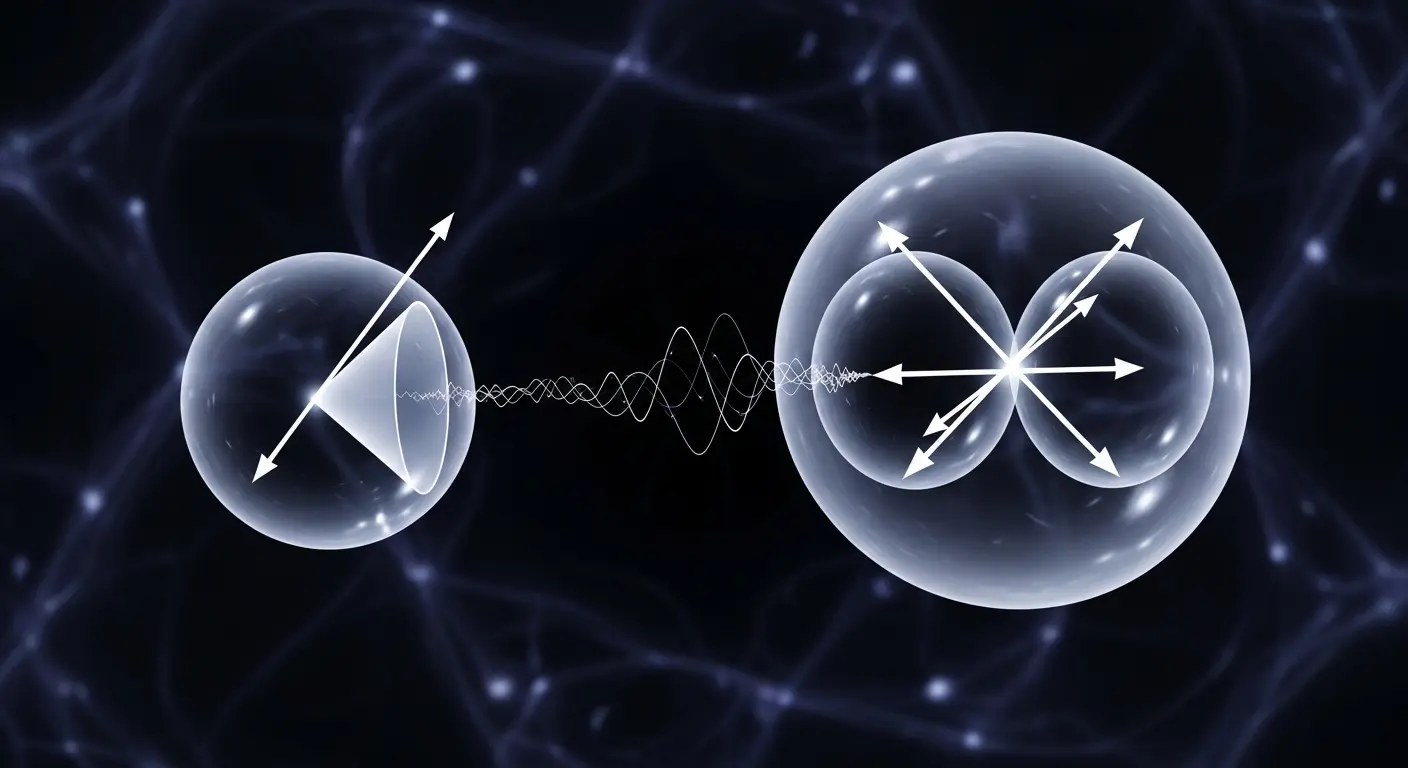 Entangled qubits with measurement cones
