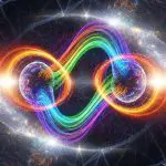 Infinity-shaped entanglement illustration