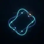 Looping light tracing an interference pattern