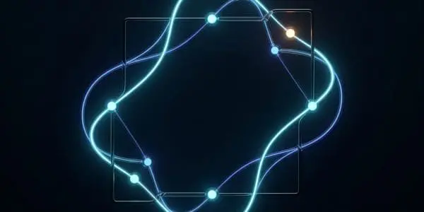 Looping light tracing an interference pattern