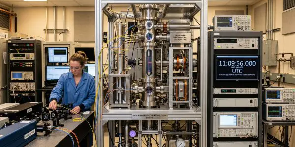 Atomic Clocks Enable Link-Free Quantum Network Synchronisation