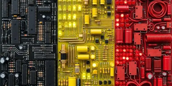 Belgium quantum computing companies, the Belgian flag rendered in circuit boards