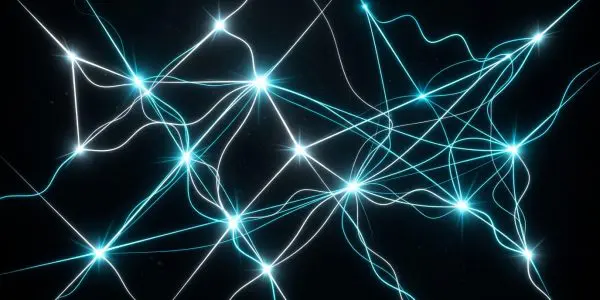 Bright vertices joined by straight and wavy lines