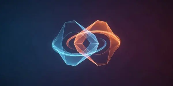 Two interlocking polyhedra sharing an orbit