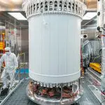 An array of light sensors, built at Brown, is designed to capture the tiny flash of light created when a dark matter