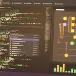 A dark code editor with a quantum circuit open in a side panel
