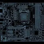 Schematic motherboard outline
