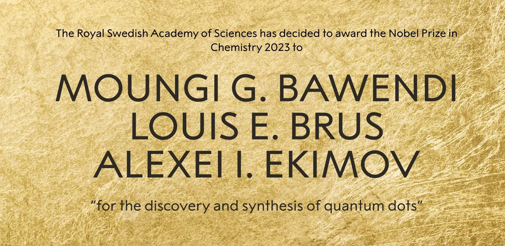 Nobel Chemistry Prize 2023: Trio Awarded for Quantum Dots Discovery and Synthesis