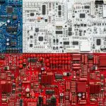 Chile quantum computing companies, the Chilean flag rendered in circuit boards