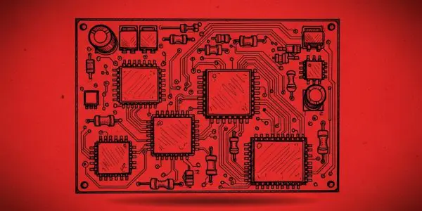 Sketch of a multi-chip circuit board