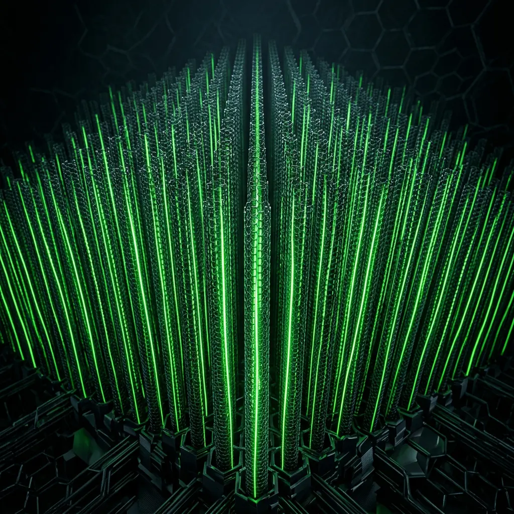 Vertical carbon-nanotube array merging into a circuit layer