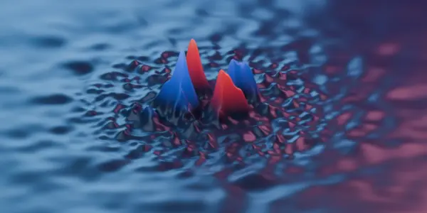 In a metal, electrons normally move freely through the crystal like waves rippling across the sea, but under the right