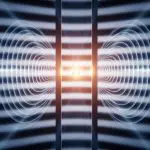 Symmetric interference rings around a source
