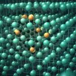 A crystal lattice with a cluster of dopant atoms at its core