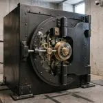 A secure vault door