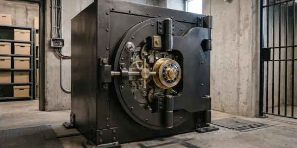 A secure vault door