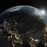 Eastern Hemisphere Lights Dimmed and Brightened From 2014-2023