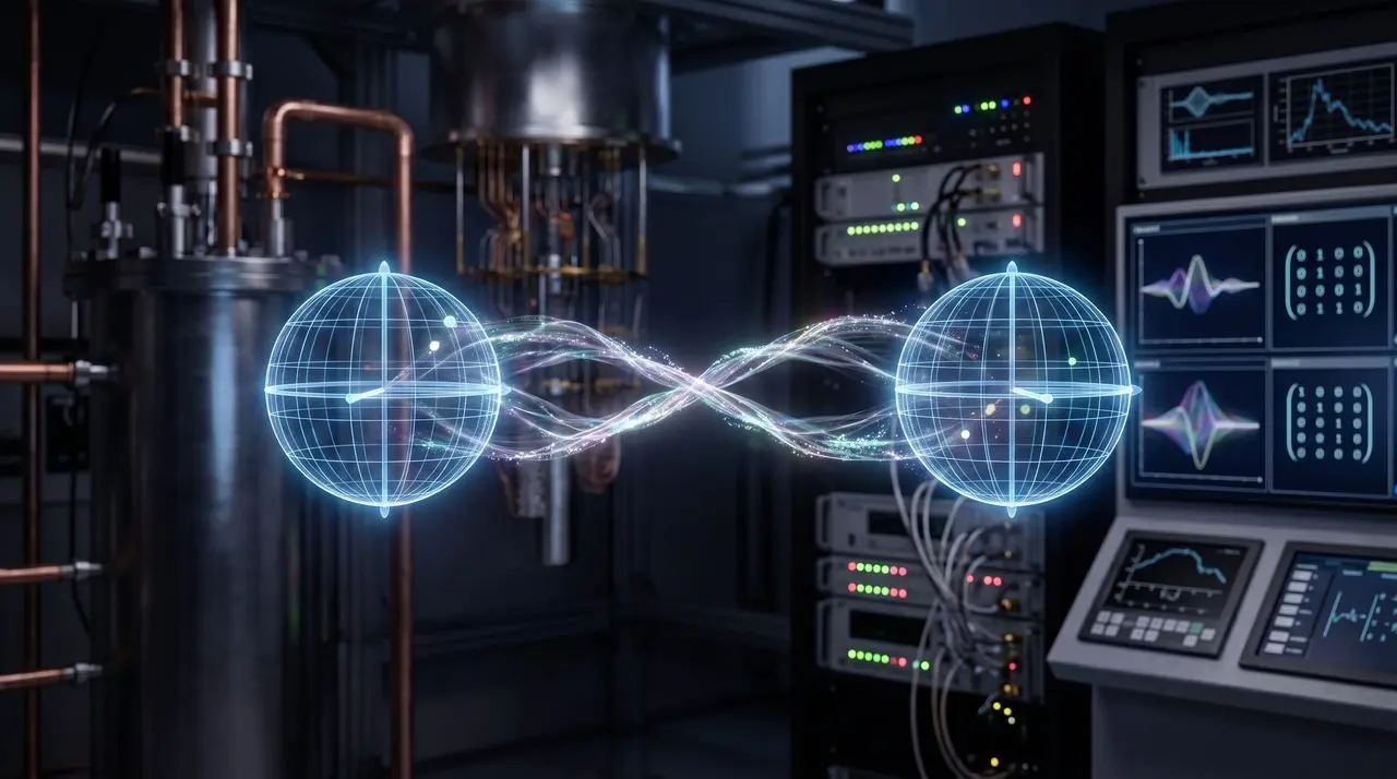 Two entangled quantum orbs