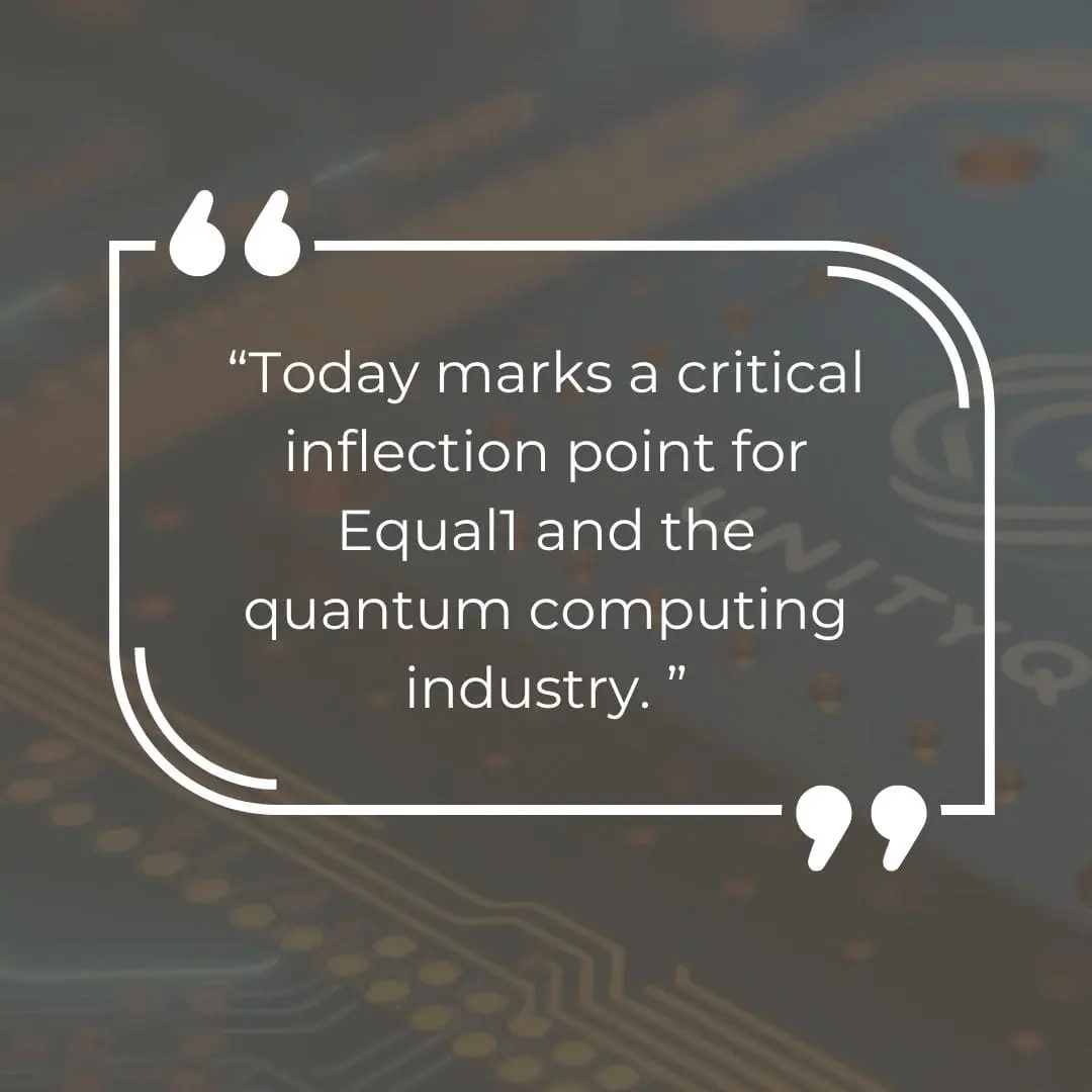 Equal1 Achieves Breakthrough in Silicon Powered Quantum Computing Speed