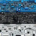 Estonia quantum computing companies, the Estonian flag rendered in circuit boards